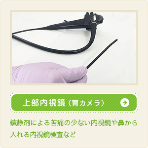 上部内視鏡（胃カメラ）「鎮静剤による苦痛の少ない内視鏡や鼻から入れる内視鏡検査など」